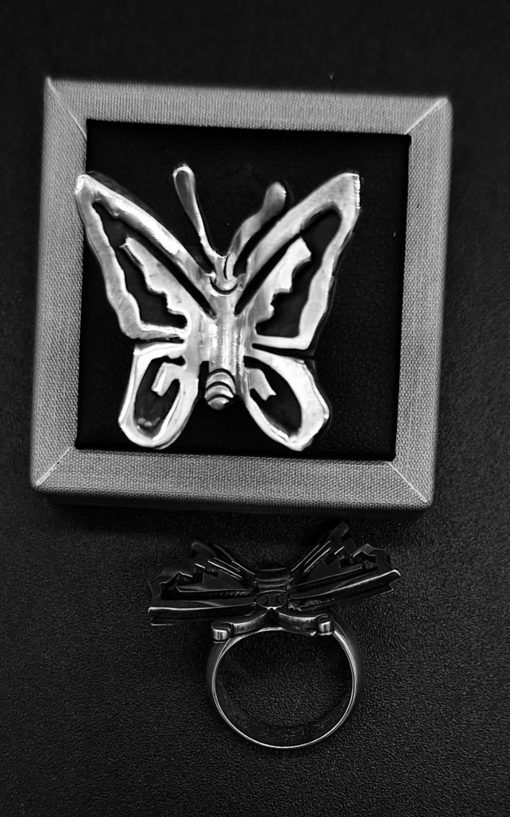 ANILLO PLATA LEY 925 , MARIPOSA